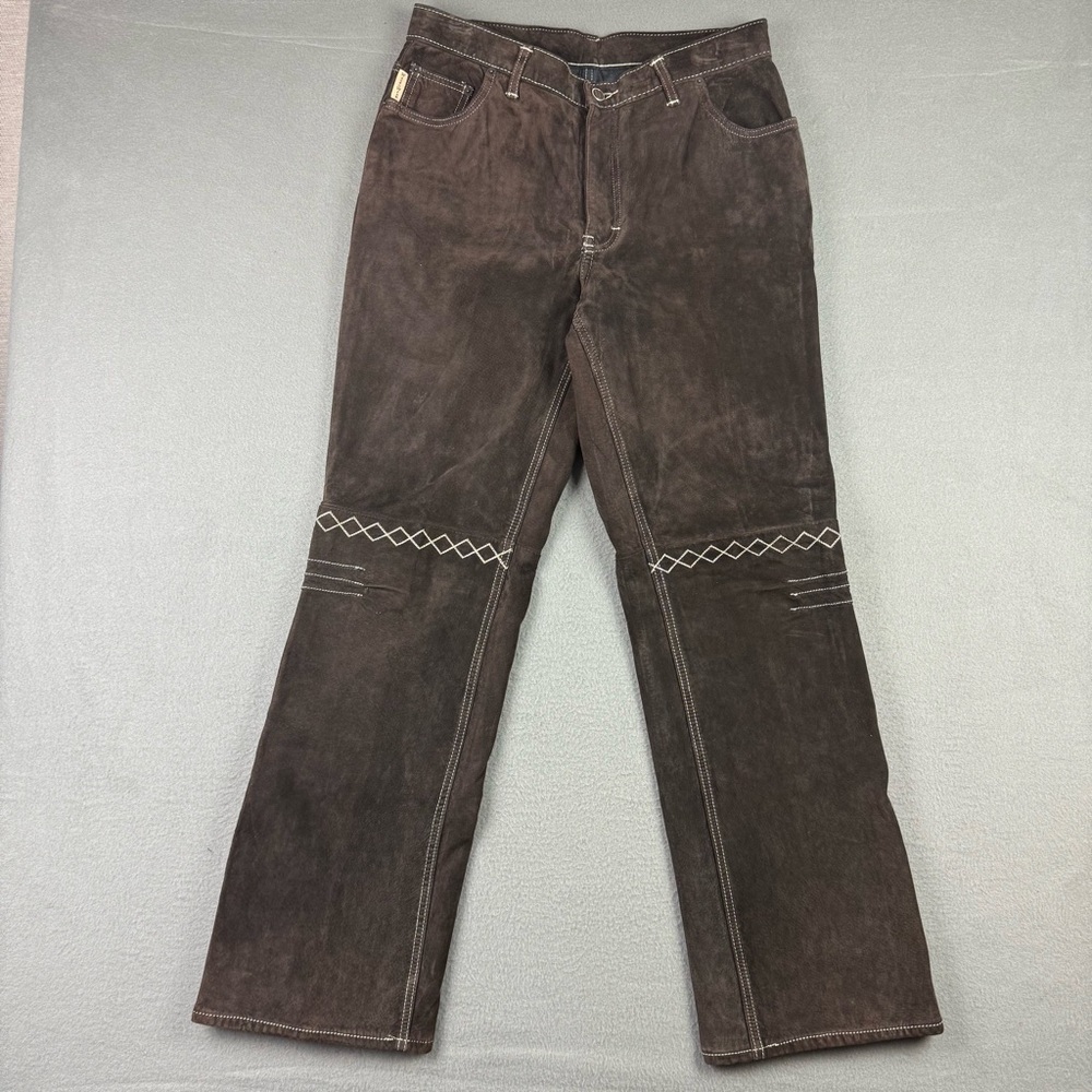 W2W Wash 2 Wear Suede Pants‎ Women's 32x32 Brown Leather Made in Canada Vintage